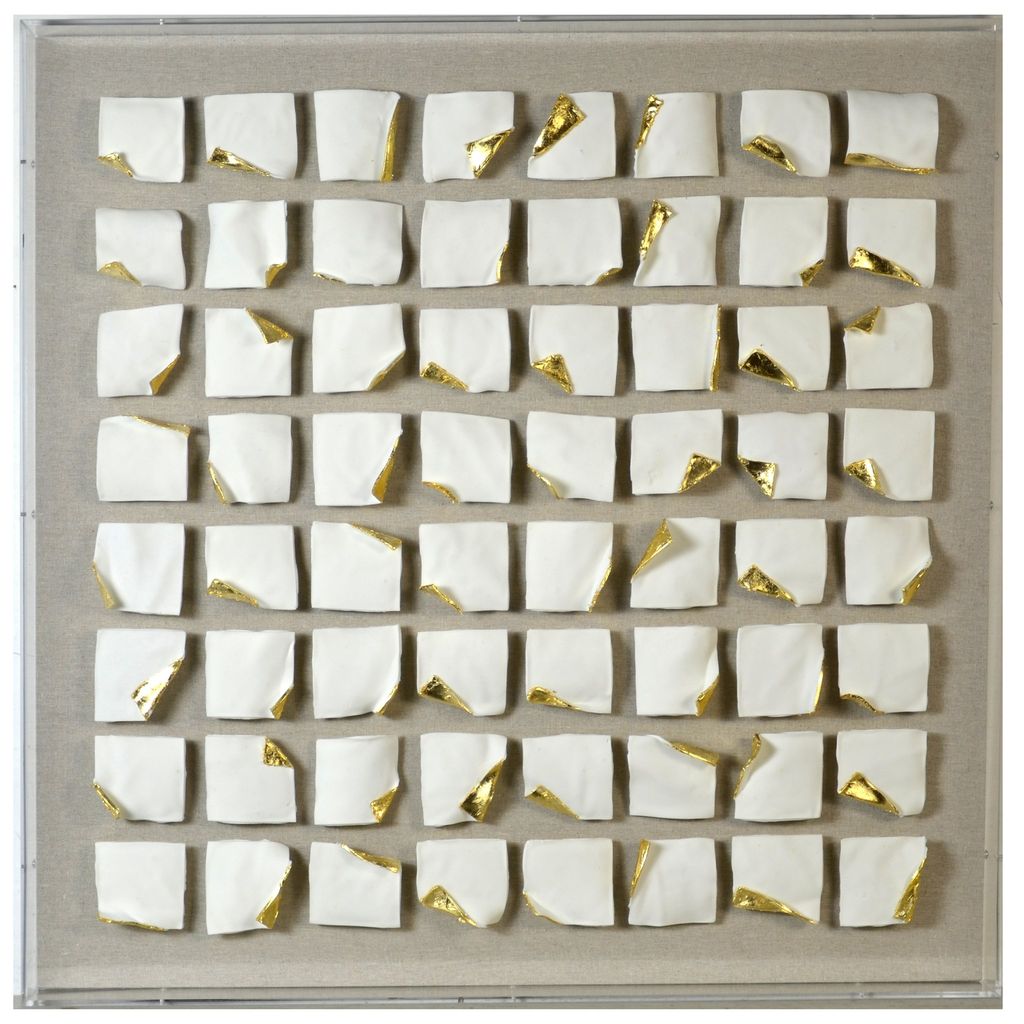 Clay Art With Gold Accents Wall Art (31.50"W)