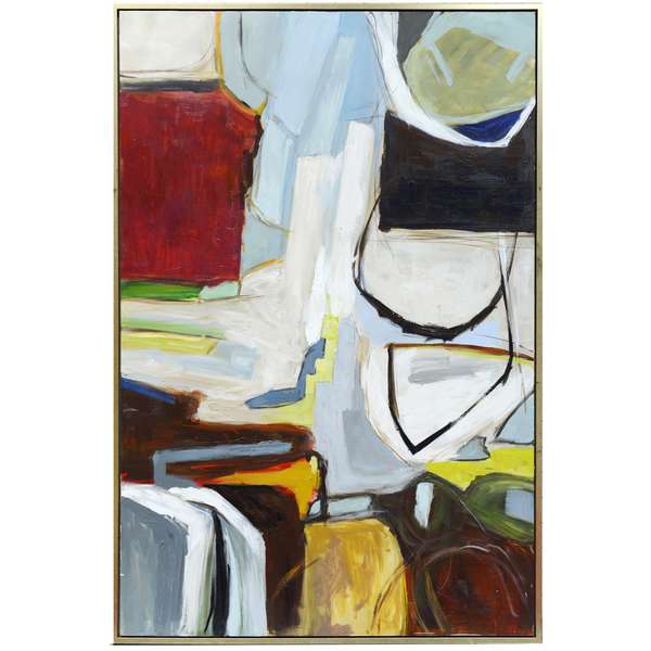 Ares Framed Canvas Art- Small | Hand Painted Abstract | 1.5 Inch Frame