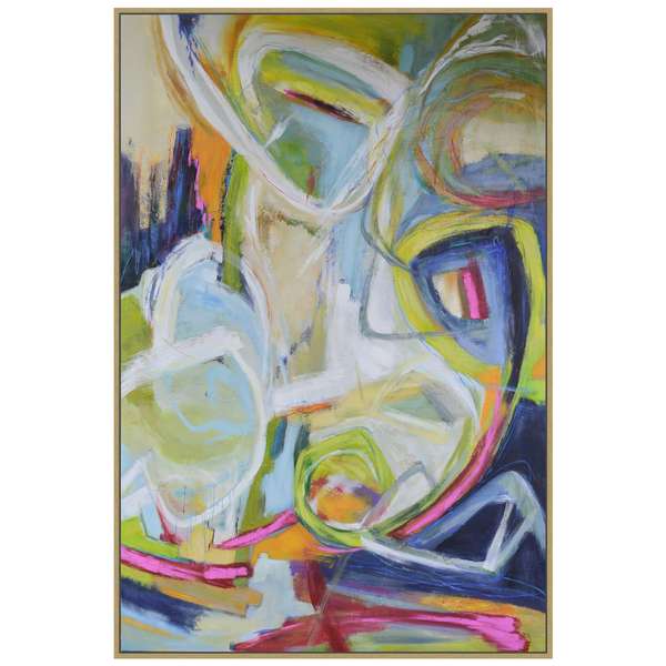 Constant Knot Framed Canvas Art- Small | Hand Painted Abstract | 1.5 Inch Frame