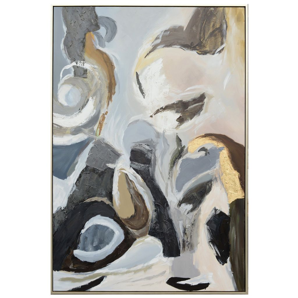 Swoon Framed Canvas Art- Small | Hand Painted Abstract | 1.5 Inch Frame
