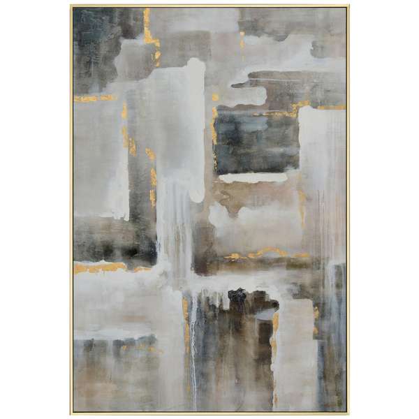  Leon Framed Canvas Art | Hand Painted Abstract | 1.5 Inch Frame