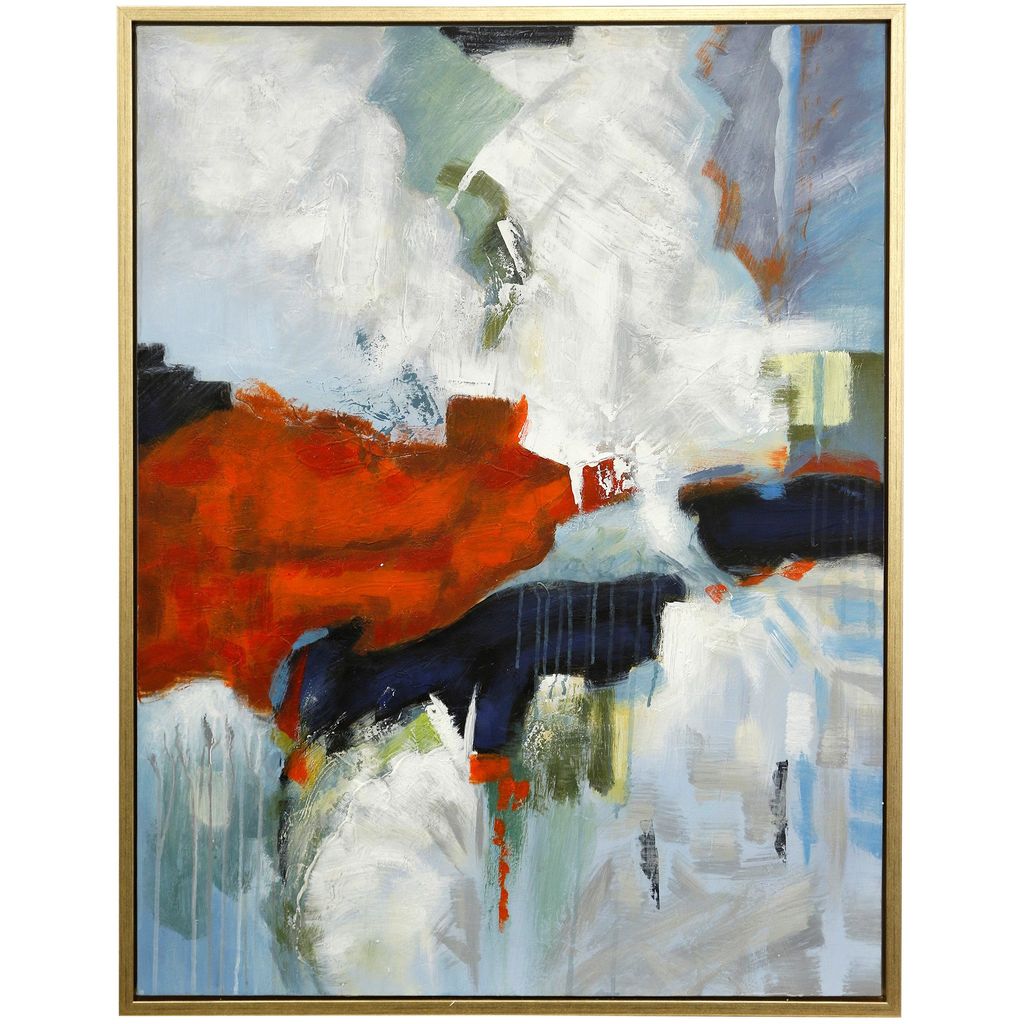 Preview image for Retrograde Framed Canvas Art- Small | Hand Painted Abstract | 1.5 Inch Frame