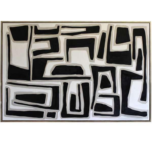 Overnight Framed Canvas Art | Hand Painted Abstract | 1.5 Inch Frame