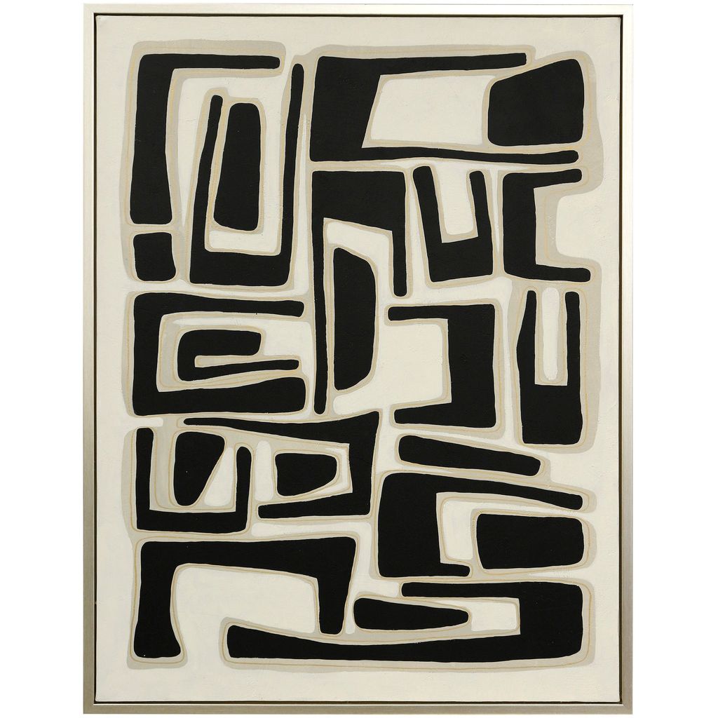 Overnight Framed Canvas Art- Small | Hand Painted Abstract | 1.5 Inch Frame
