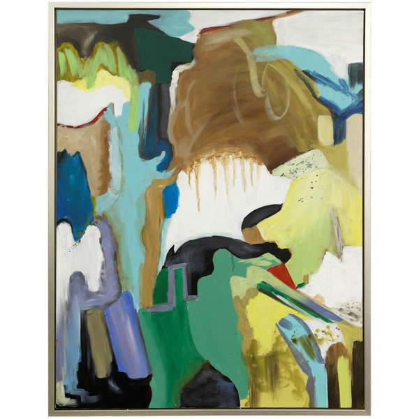 Moss Framed Canvas Art Hand Painted Abstract Framed Wall Art