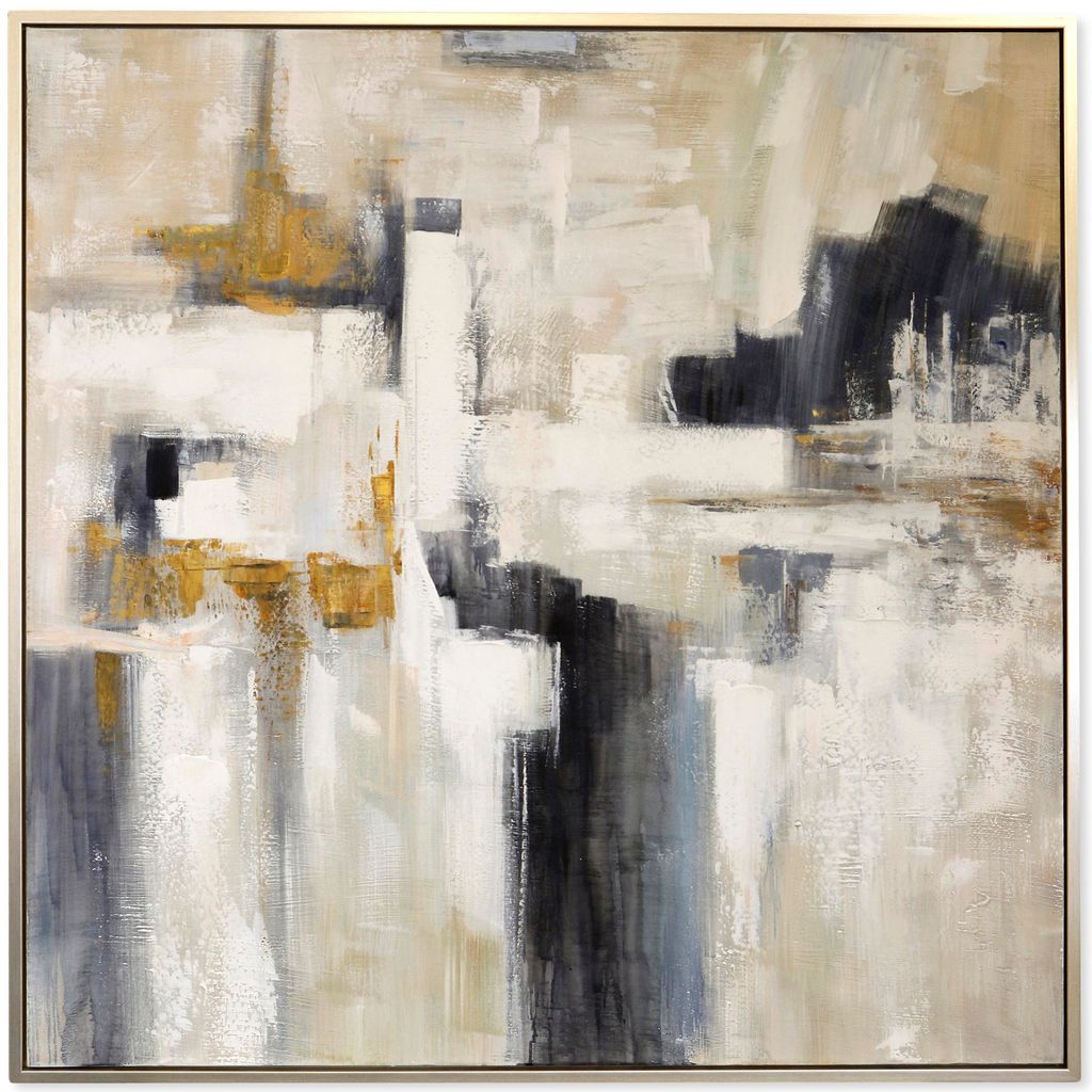 Preview image for Brook Framed Canvas Art | Hand Painted Abstract | 1.5 Inch Frame