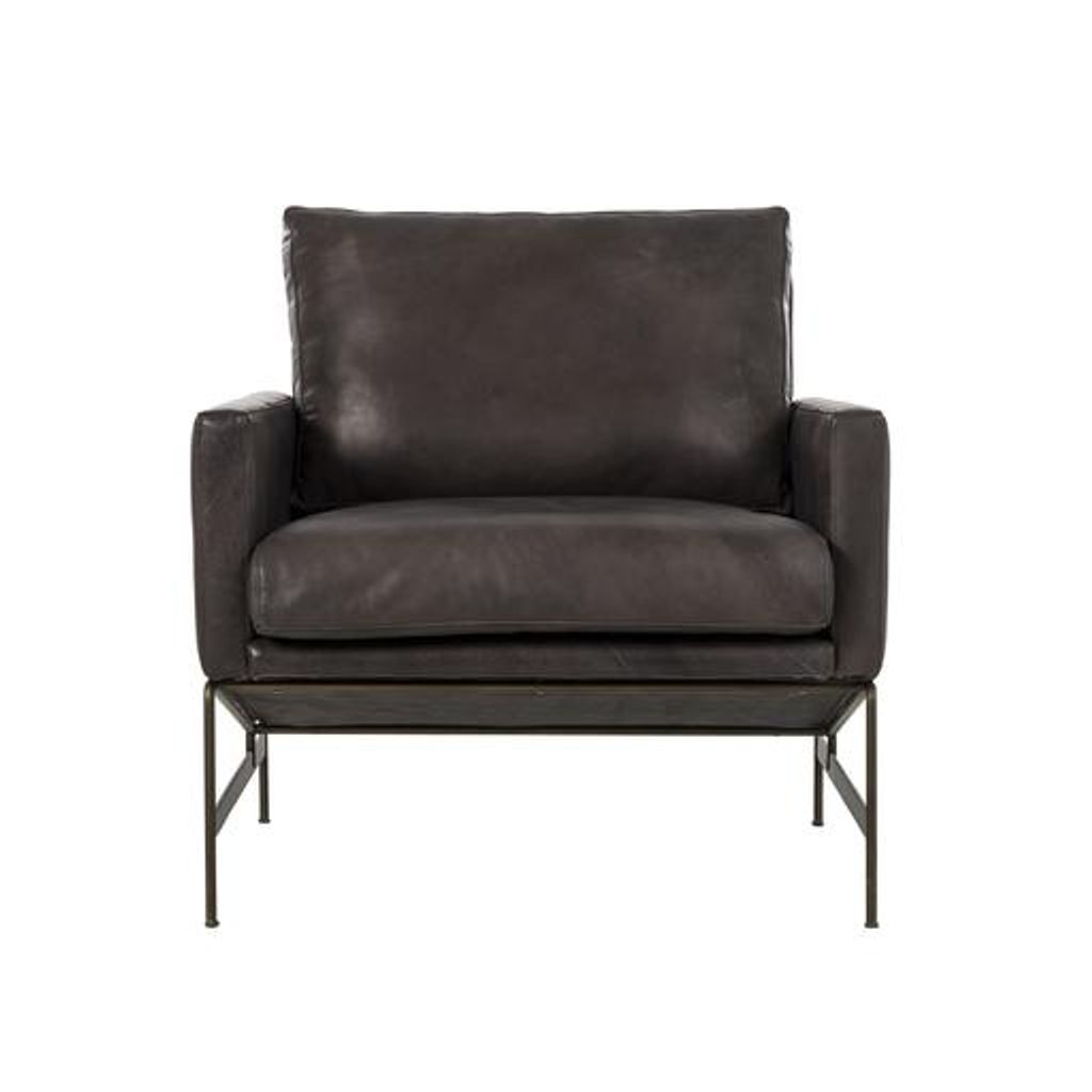 Tivoli Chair - Destroyed Black Leather