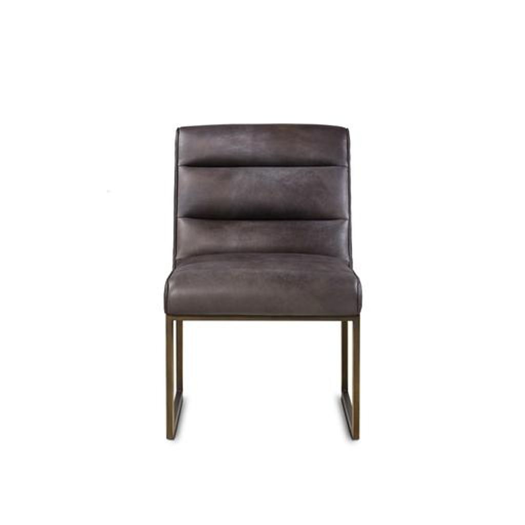 Sonder Living Noah Side Chair Saddle Brown Leather