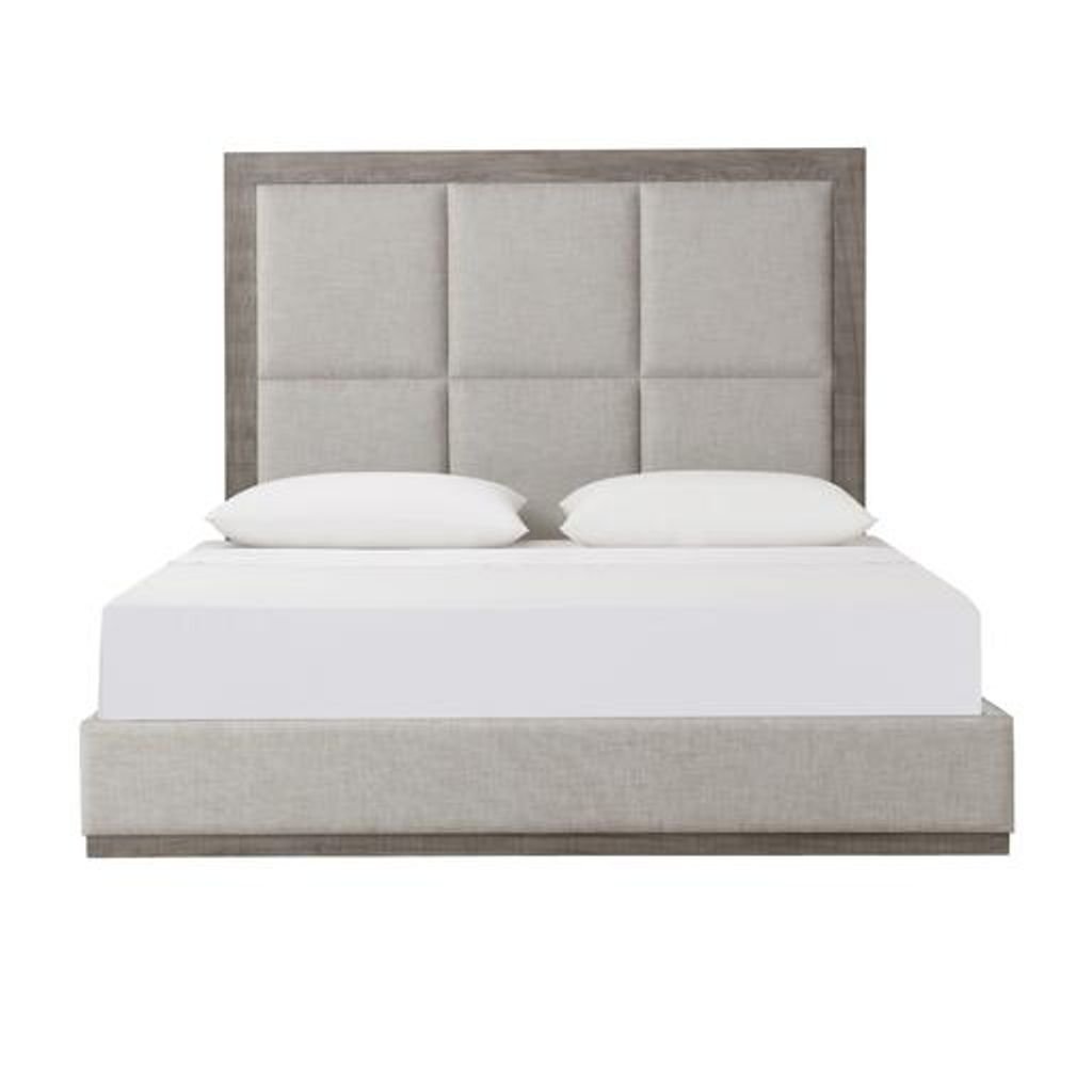 Preview image for Raffles Bed - 6 Panels / Us Queen / Grey & Textured Linen
