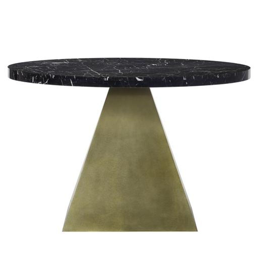 48" Round Handcrafted Black Dining Table