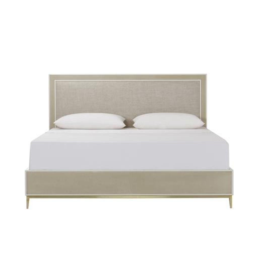 Preview image for Alice Bed - Us King / Emboss Faux Shagreen / Ivory