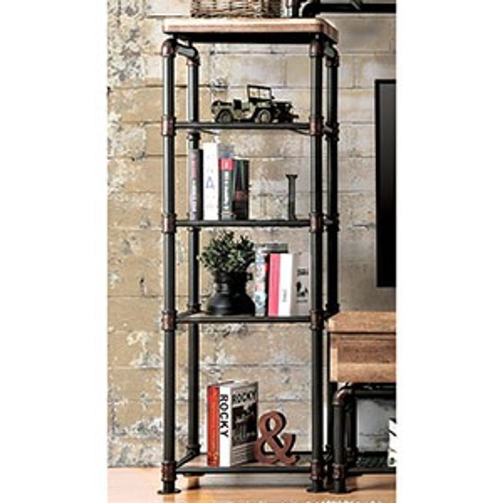 Preview image for Kebbyll Pier Cabinet, Antique Black/Natural Tone