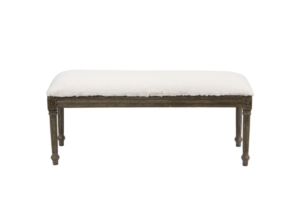 Bench French 44", Artic Fur