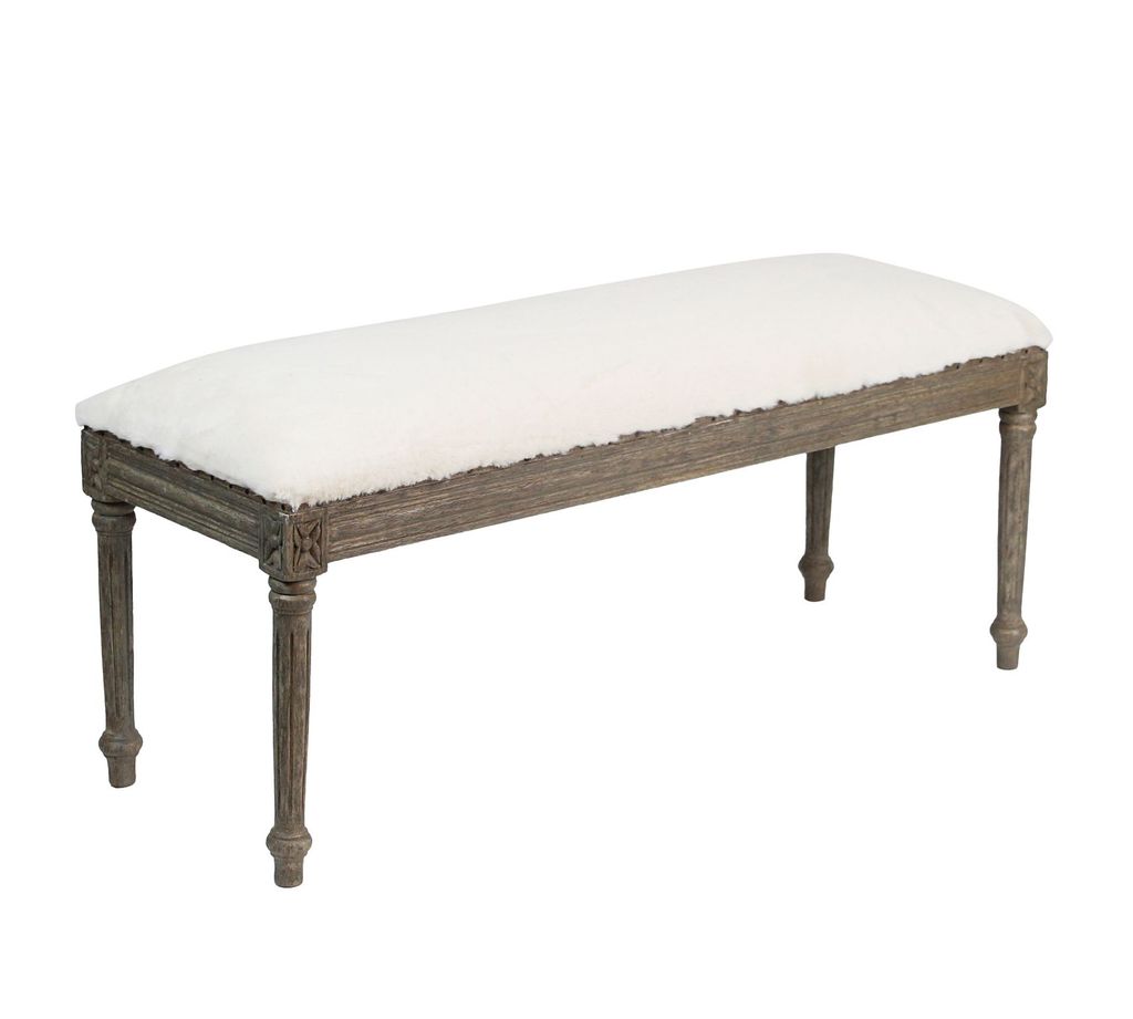 Bench French 44", Artic Fur