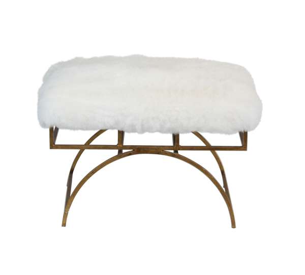 Ottoman Arcos W/ Alpaca Fur