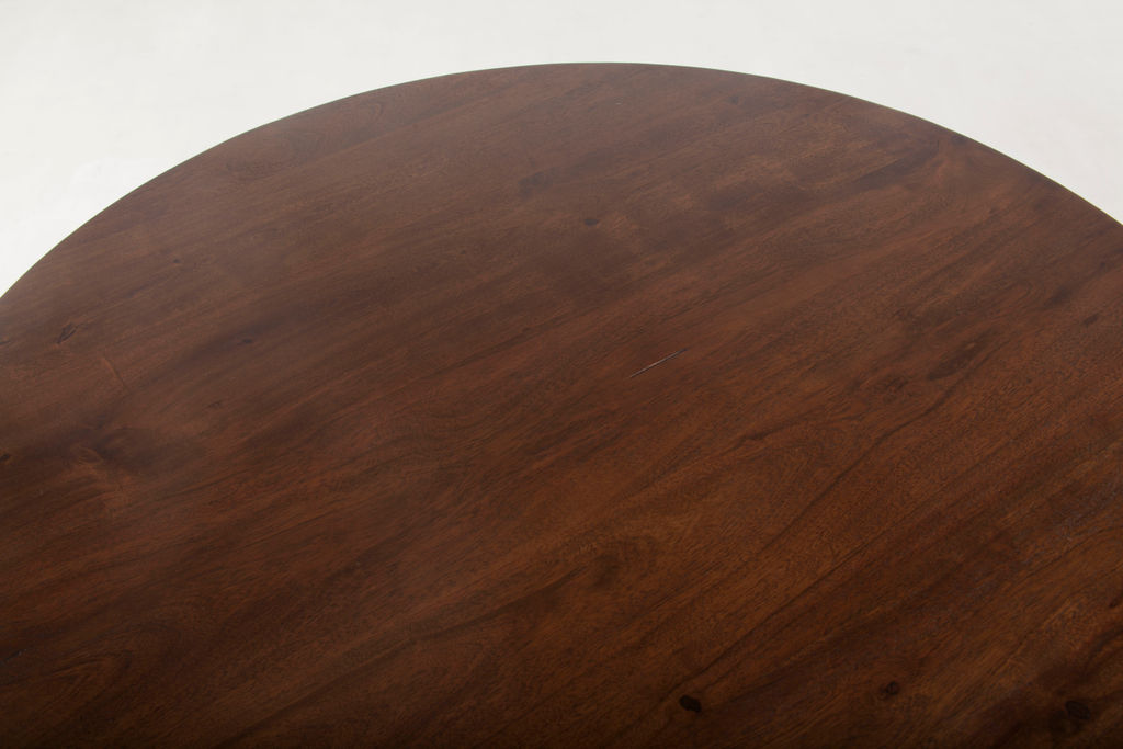 Industrial Modern 40" Adjustable Round Table Walnut