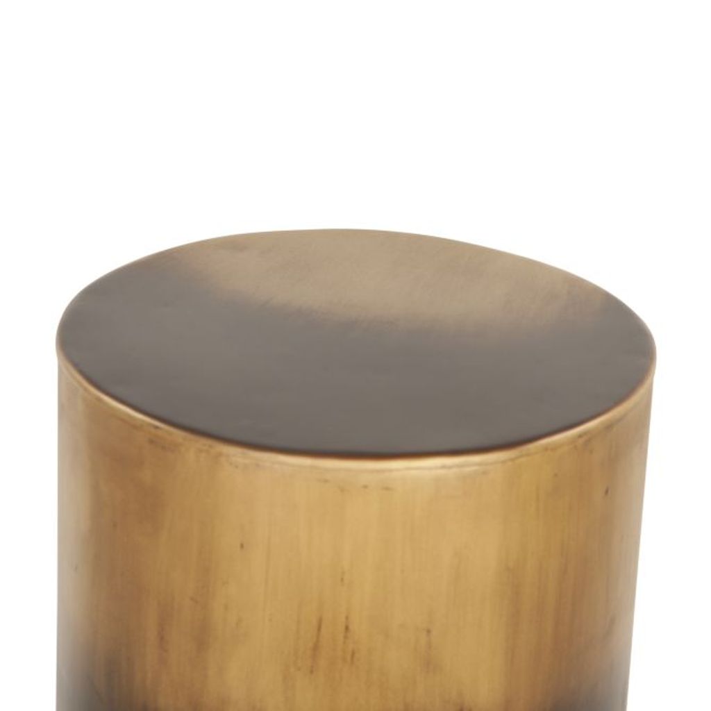St. George 15" Side Table In Oxidized Brass
