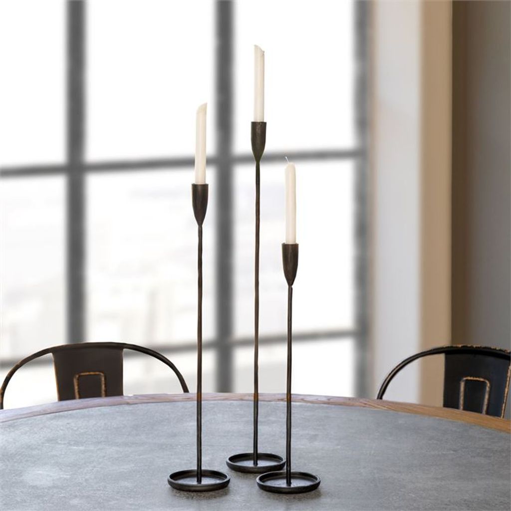Preview image for Primitive Iron Taper Holders, Set Of 3