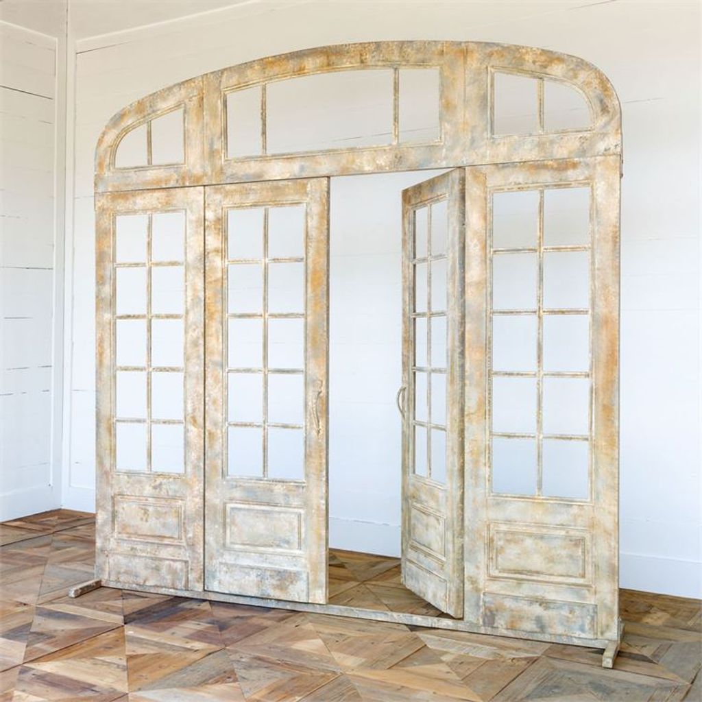 Preview image for Metal French Door With Top And Side Lights Facade