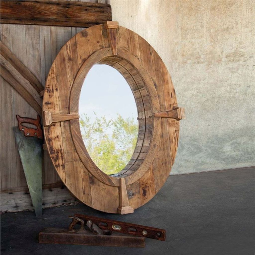 Oval Estate Window Frame Mirror