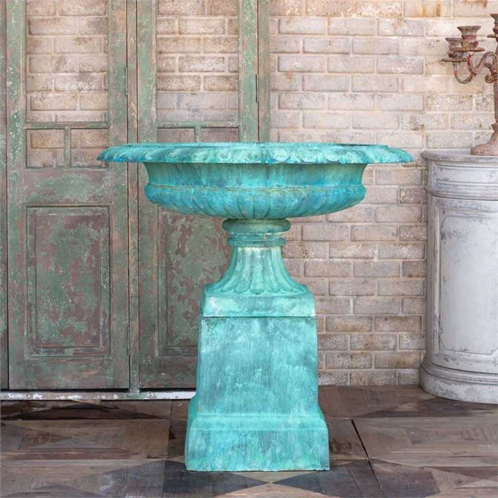 Preview image for Cast Iron Urn With Pedestal