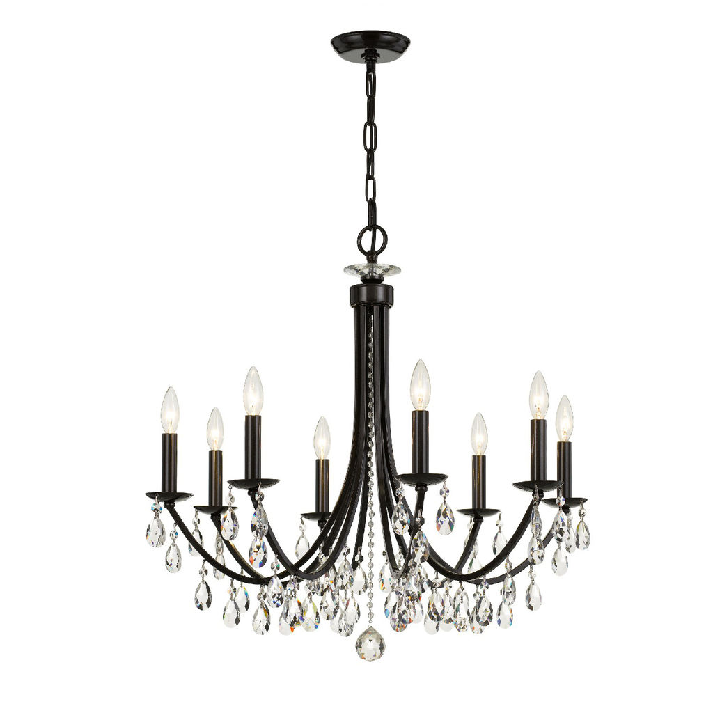 Bridgehampton 8 Light Crystal Vibrant Bronze Chandelier