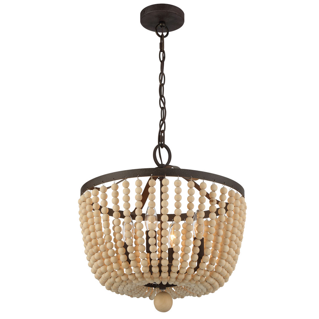 Preview image for Rylee 4 Light Forged Bronze Chandelier