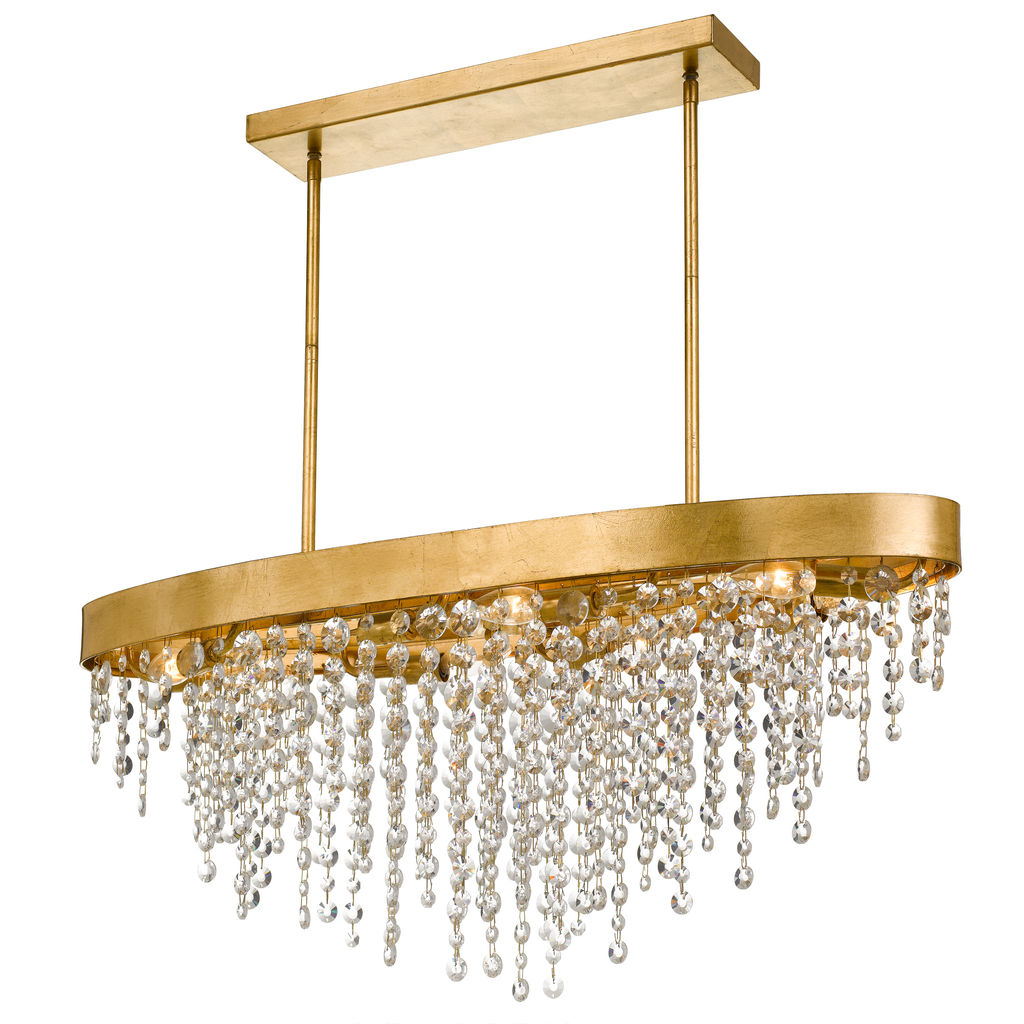 Preview image for Winham 8 Light Antique Gold Crystal Chandelier