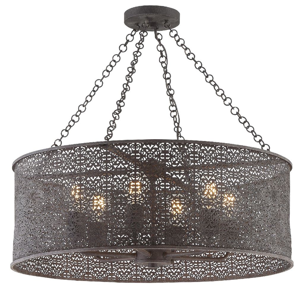 Maizy 6 Light Forged Bronze Chandelier