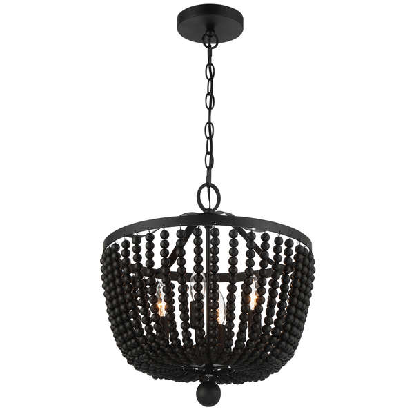 Rylee 4 Light Matte Black Chandelier