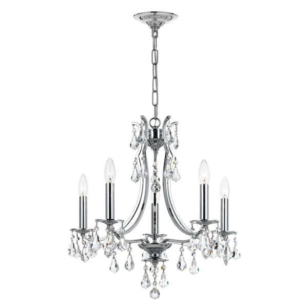 Cedar 5 Light Swarovski Polished Chandelier