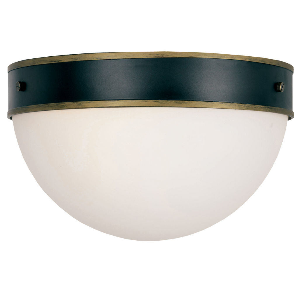 Sebastian Outdoor 2 Light Matte Black & Textured Gold Ceiling Mount