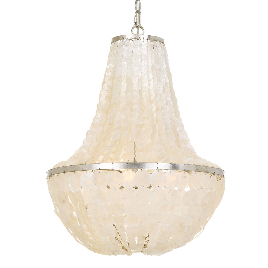 Brielle 6 Light Antique Silver Chandelier