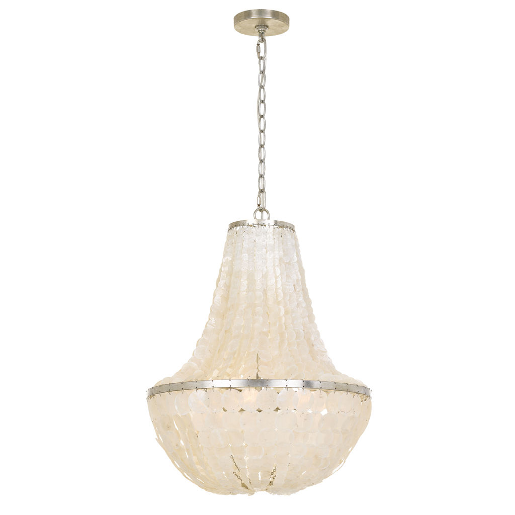 Preview image for Brielle 6 Light Antique Silver Chandelier