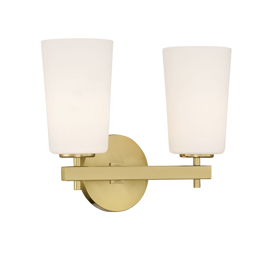 Colton 2 Light Aged Brass Wall Mount