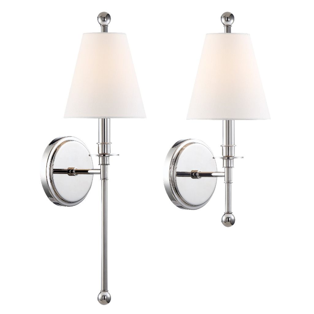 Preview image for Riverdale 1 Light Polished Nickel Wall Mount