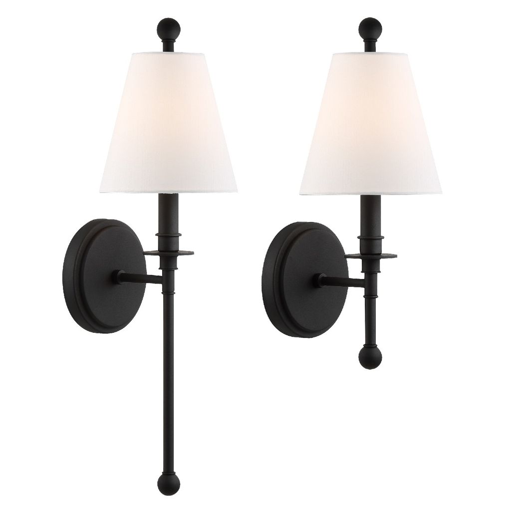Preview image for Riverdale 1 Light Black Forged Wall Mount