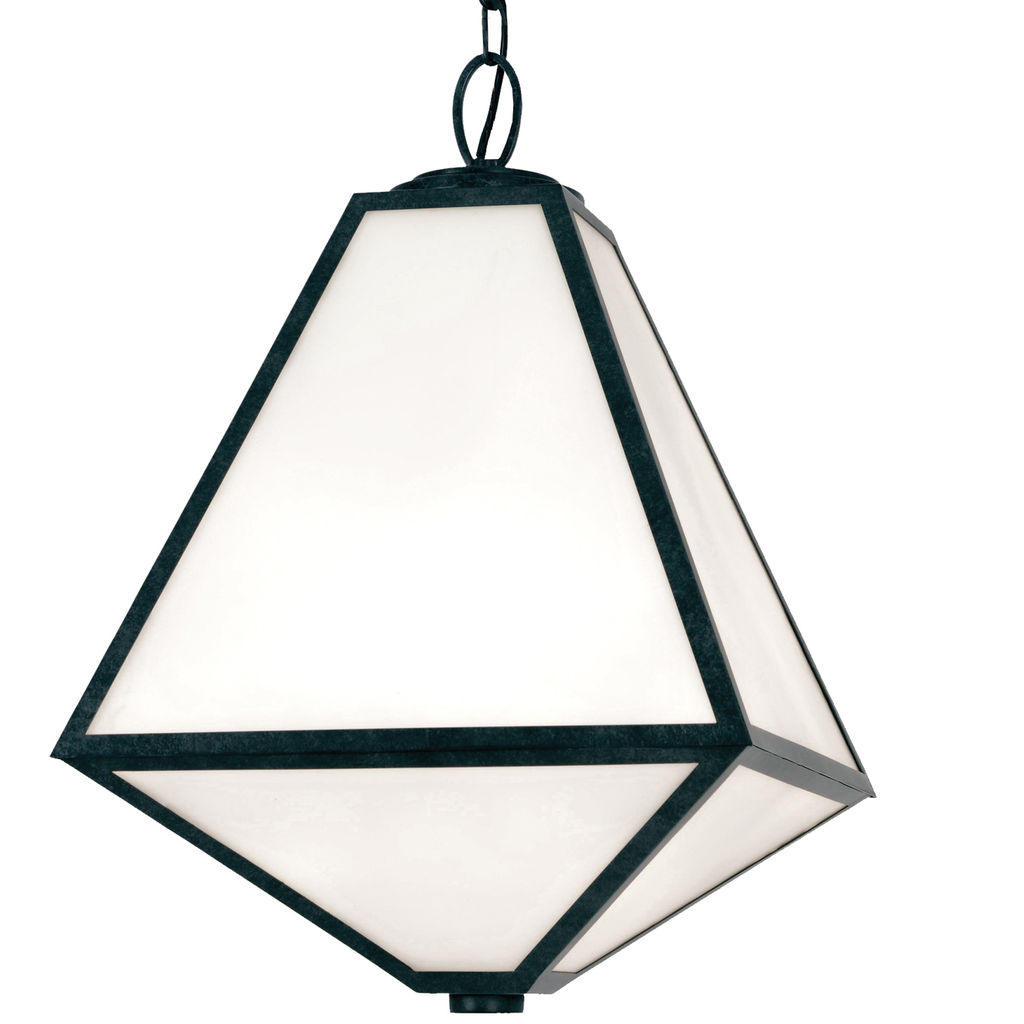 Eloise Outdoor 3 Light Black Charcoal Chandelier, Steel