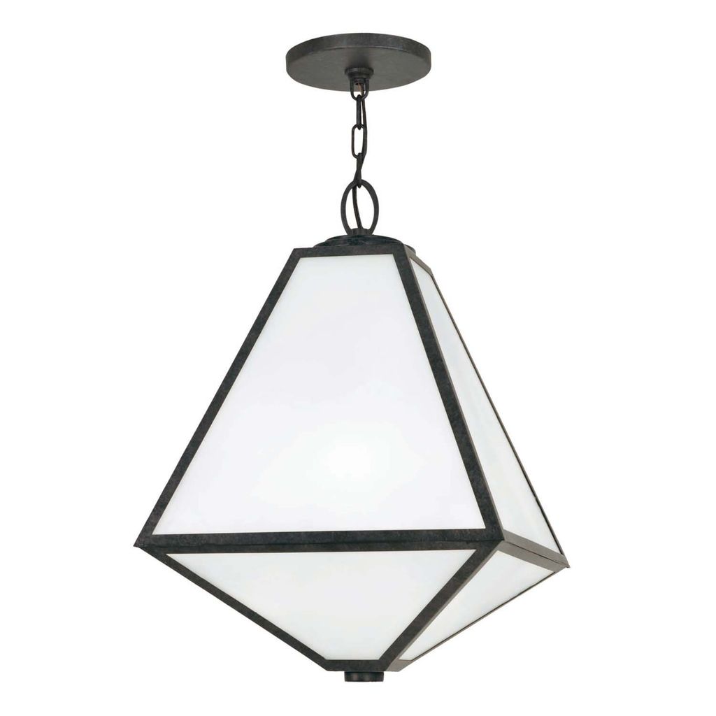 Eloise Outdoor 3 Light Black Charcoal Chandelier, Steel
