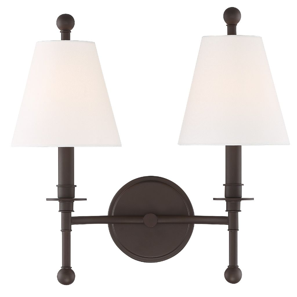 Riverdale 2 Light Dark Bronze Wall Mount
