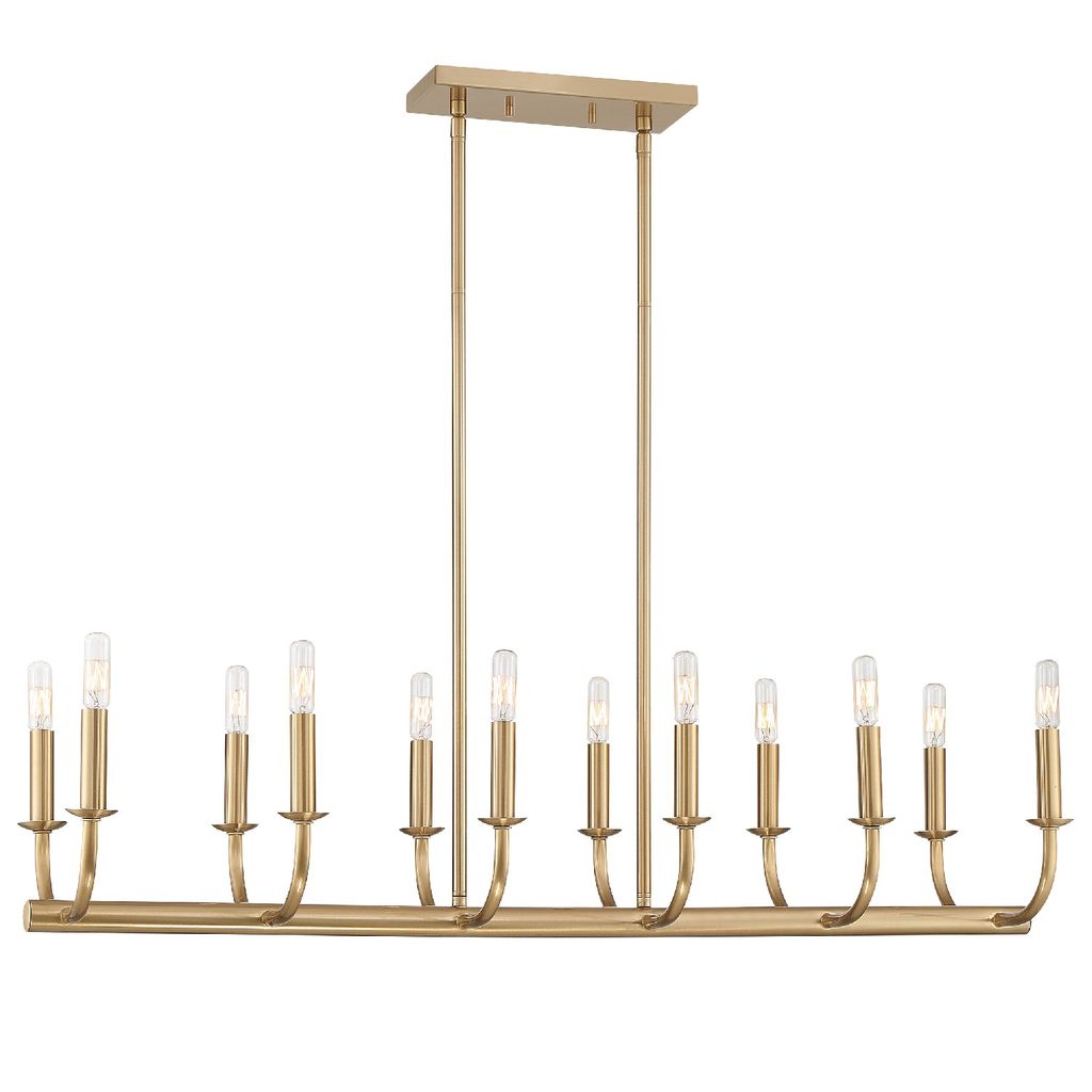 Bailey 12 Light Aged Brass Chandelier