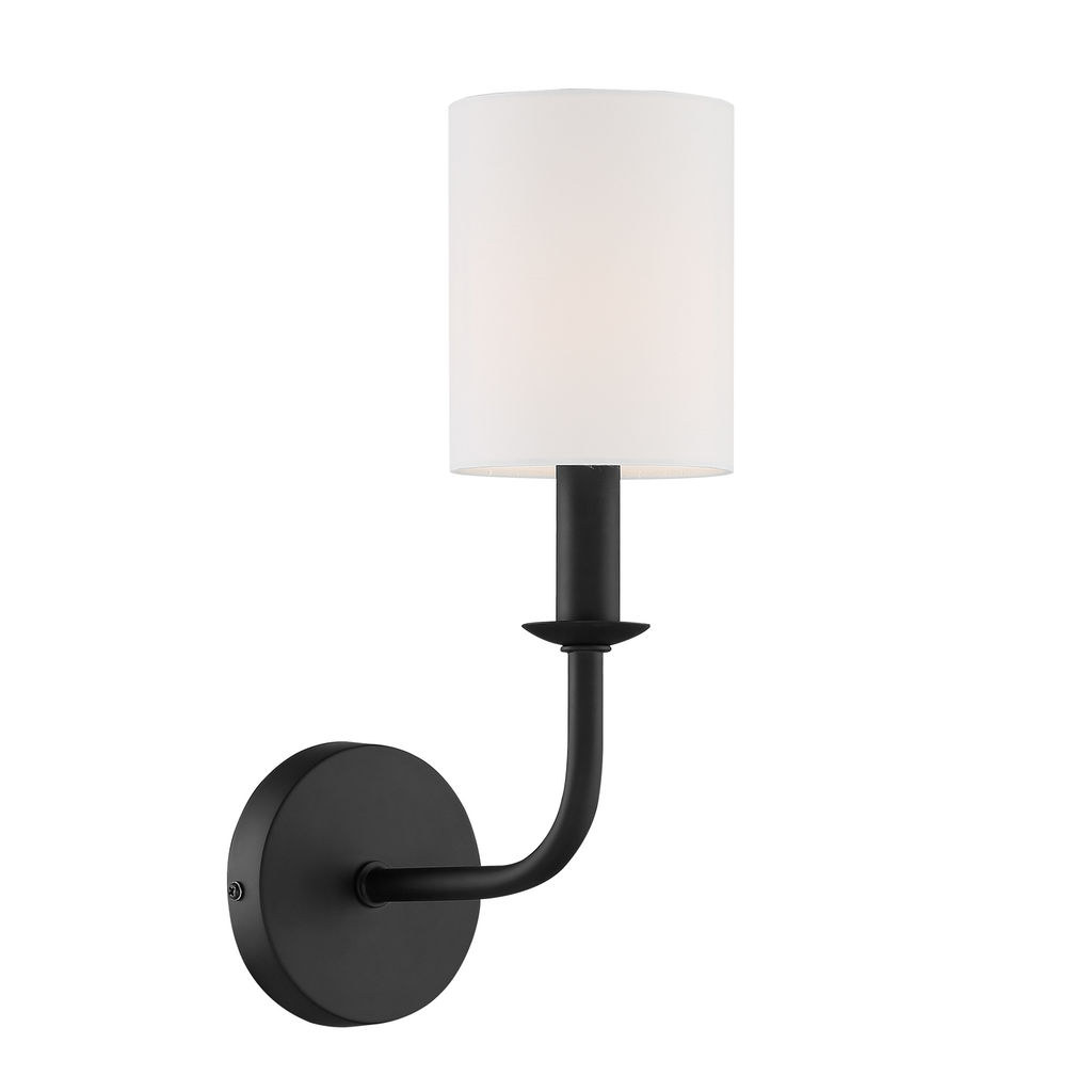 Preview image for Bailey 1 Light Matte Black Wall Mount