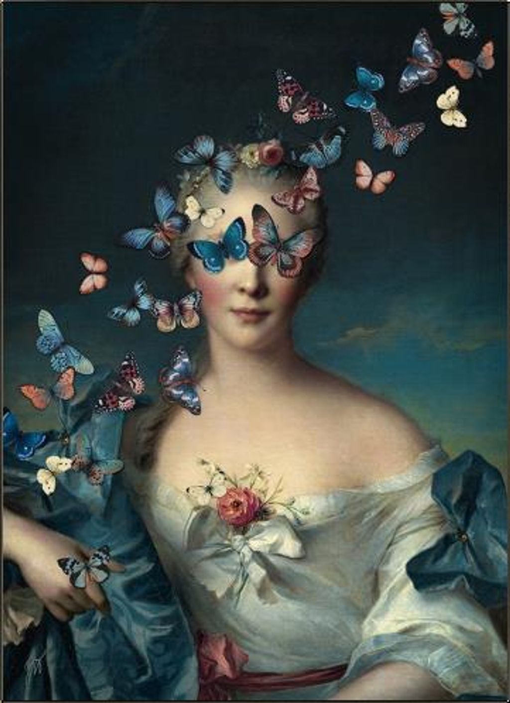 Preview image for Mademoiselle Butterfly In Poly Gold Float, 47 X 65