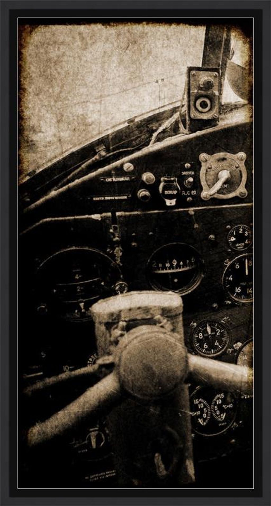 Takeoff I In Black Gallery Float Frame, 20" X 40"