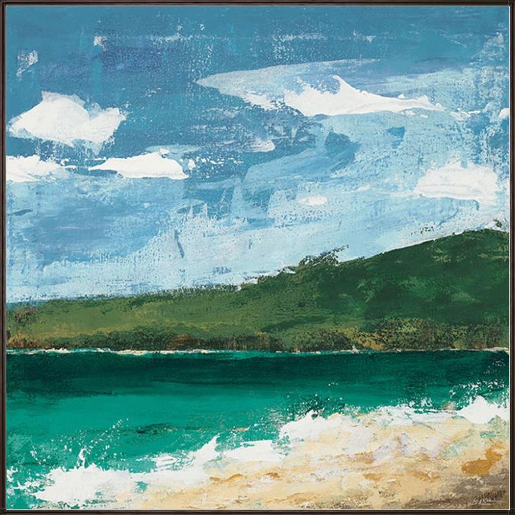 Preview image for I Found It Here In Espresso Natural Wood Gallery Frame, 30" X 30"