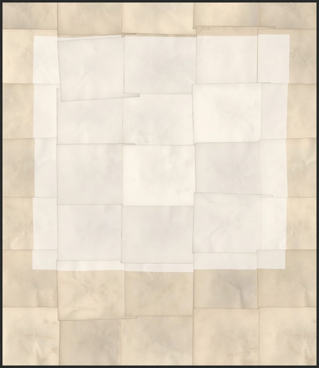 Parchment Square White, 58" X 67"