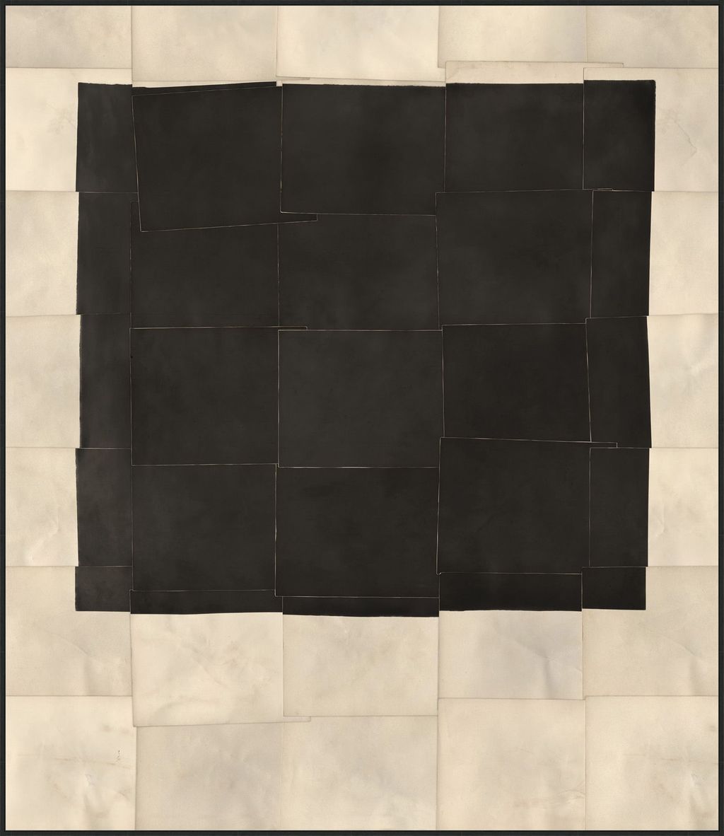 Parchment Square Black, 58" X 67"
