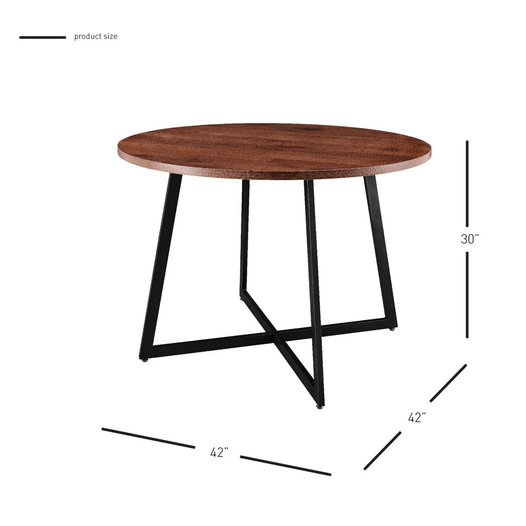Courtdale Kd 42" Round Dining Table, Gliese Brown