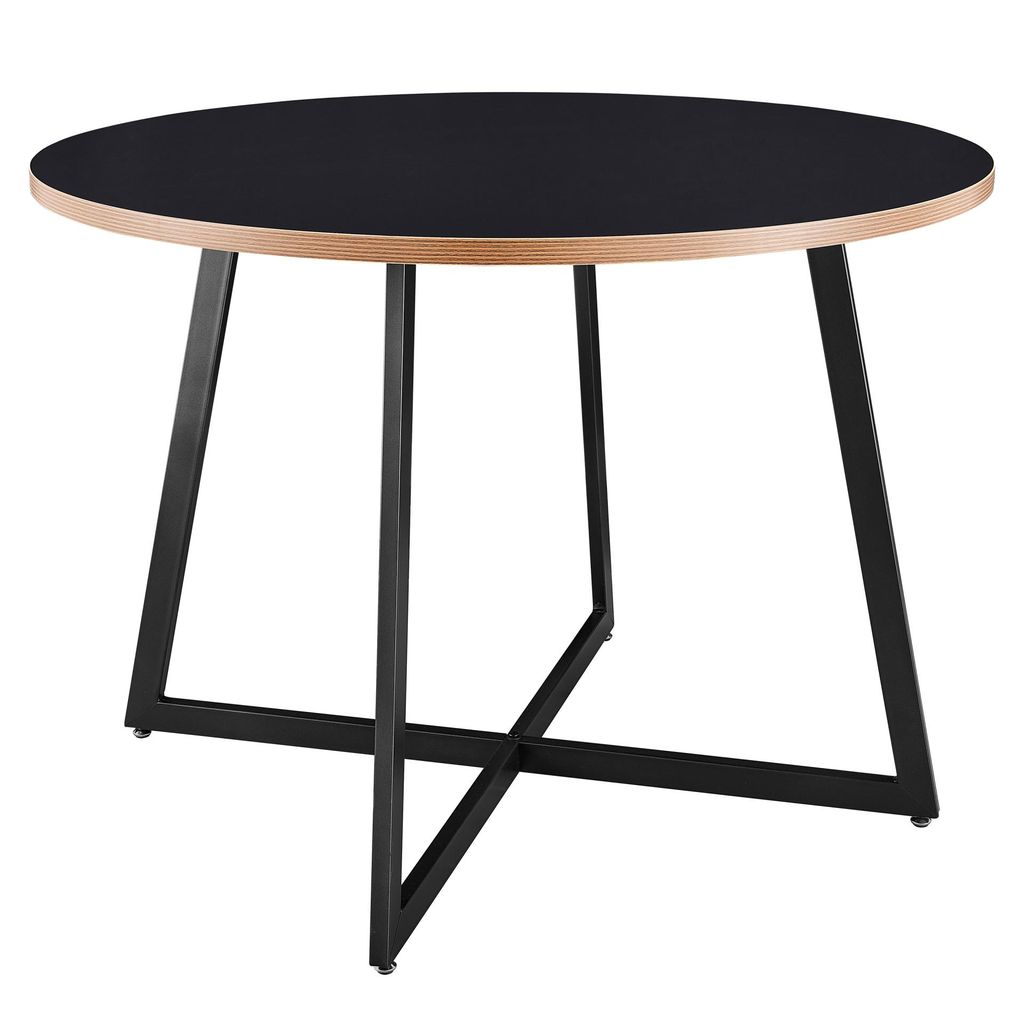 Courtdale Kd 42" Round Dining Table, Black