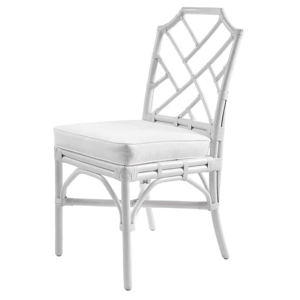Preview image for Kara Rattan Dining Side Chair, White